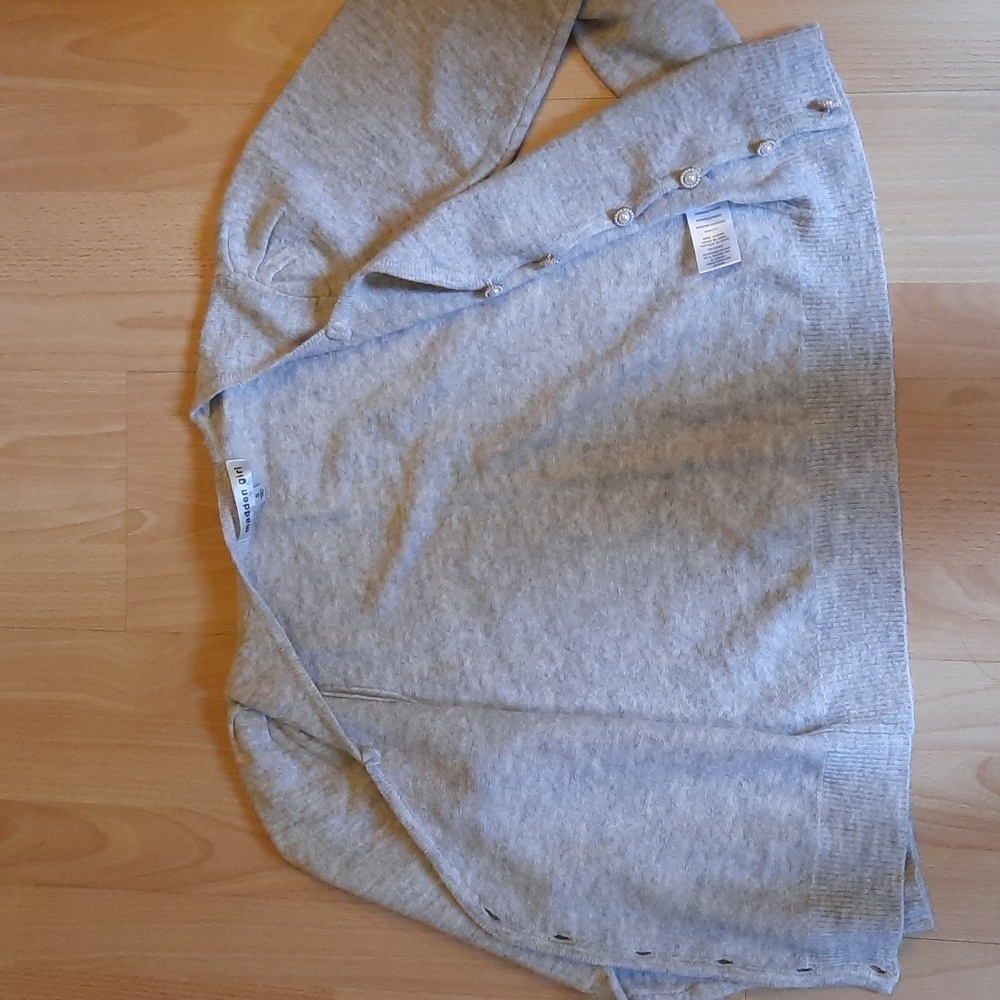 FREE- Beige Cardigan with Jewelled Buttons - Picture 7 of 9